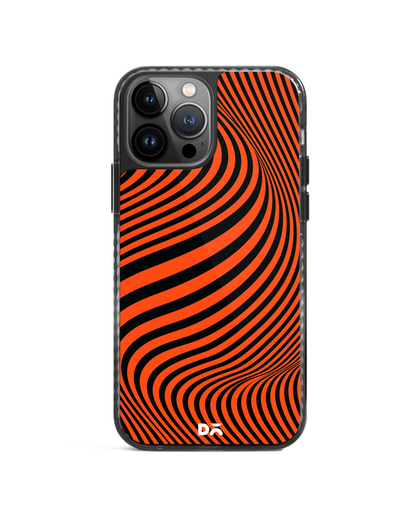 Tangerine Waves Stride 2.0 Phone Case Cover For iPhone 15 Pro