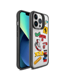 Too Much Dribble Black Hybrid Clear Phone Case Cover For iPhone 14 Pro