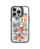 Travel Bucket Black Hybrid Clear Phone Case Cover For iPhone 14 Pro