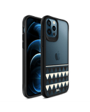 DailyObjects Triangles Duo Black Hybrid Clear Case Cover For iPhone 12 Pro Max