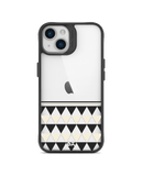 DailyObjects Triangles Duo Black Hybrid Clear Case Cover For iPhone 13 Mini