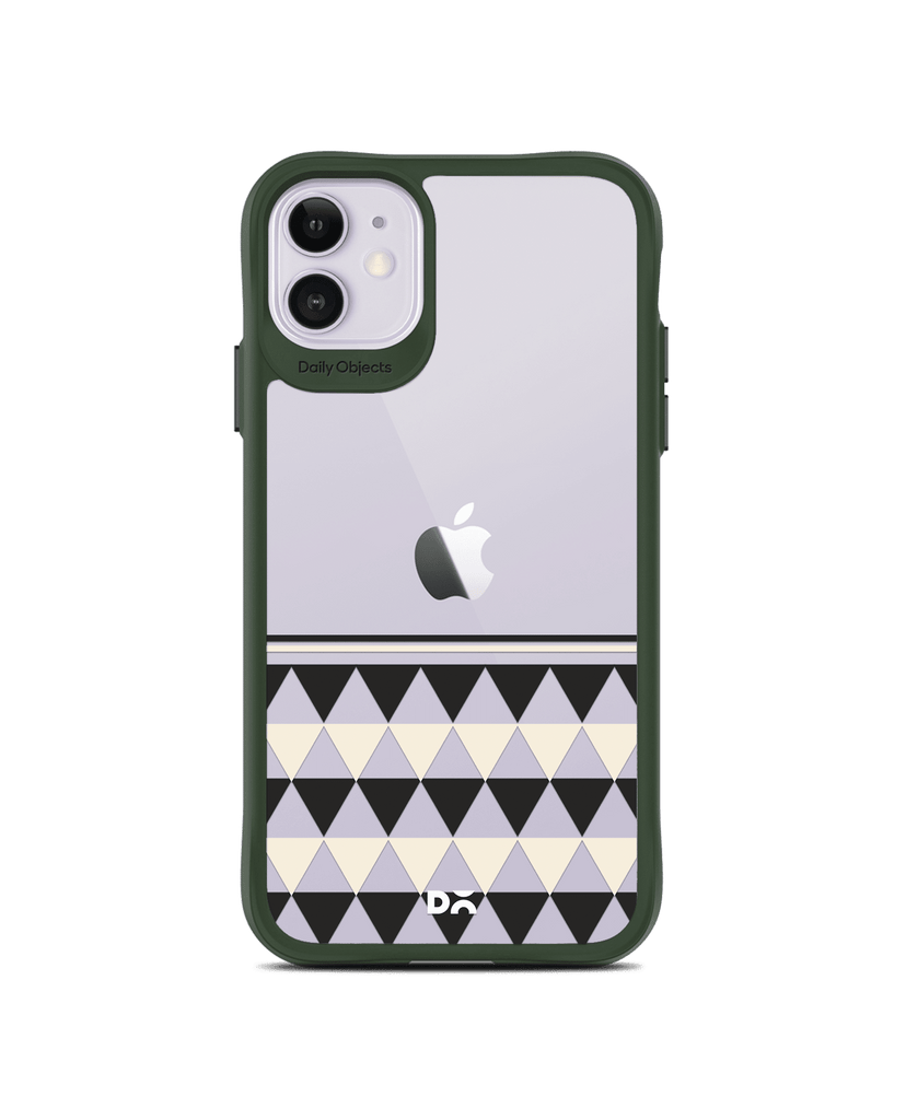 DailyObjects Triangles Duo Green Hybrid Clear Case Cover For iPhone 11