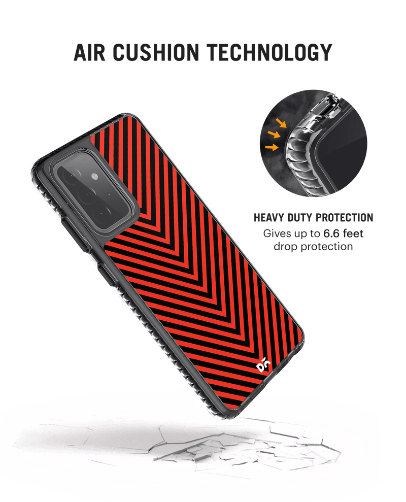 DailyObjects V Red Stride 2.0 Case Cover For Samsung Galaxy A52