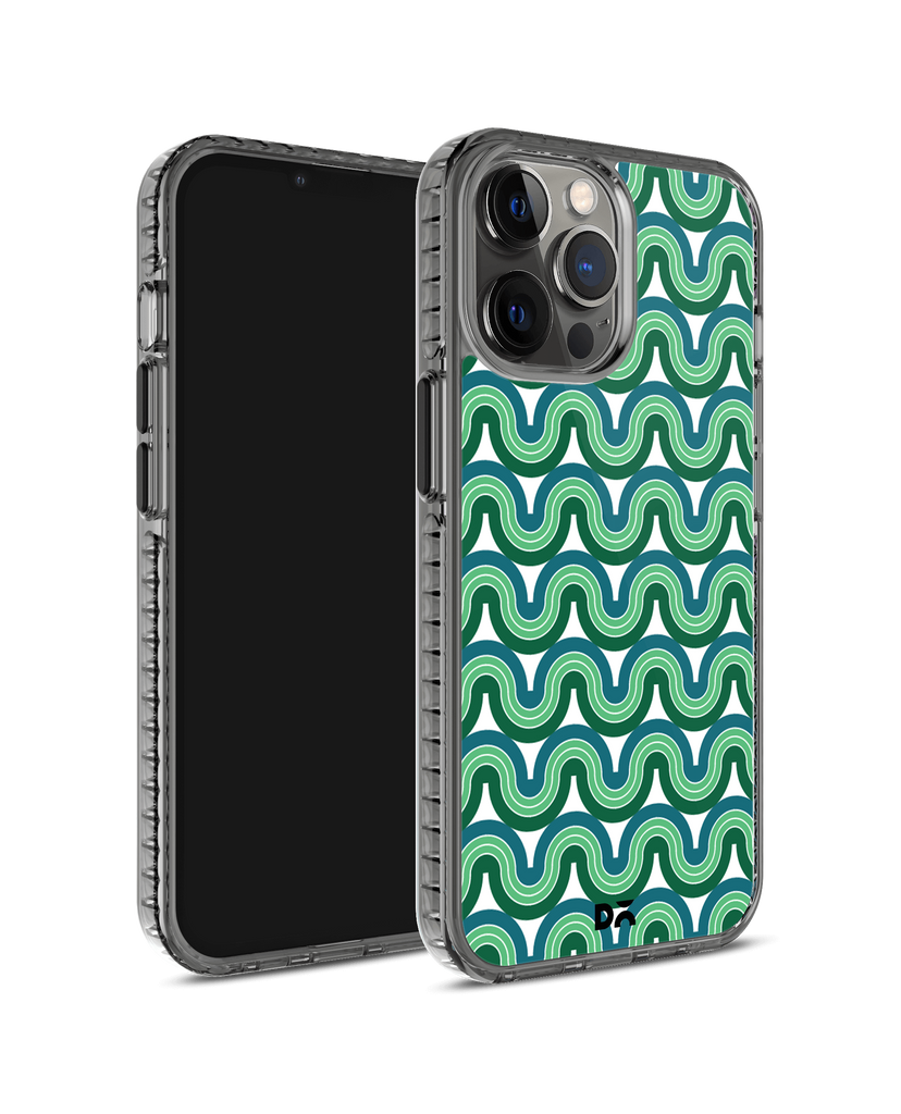 DailyObjects Wavey Green Stride 2.0 Case Cover For iPhone 12 Pro