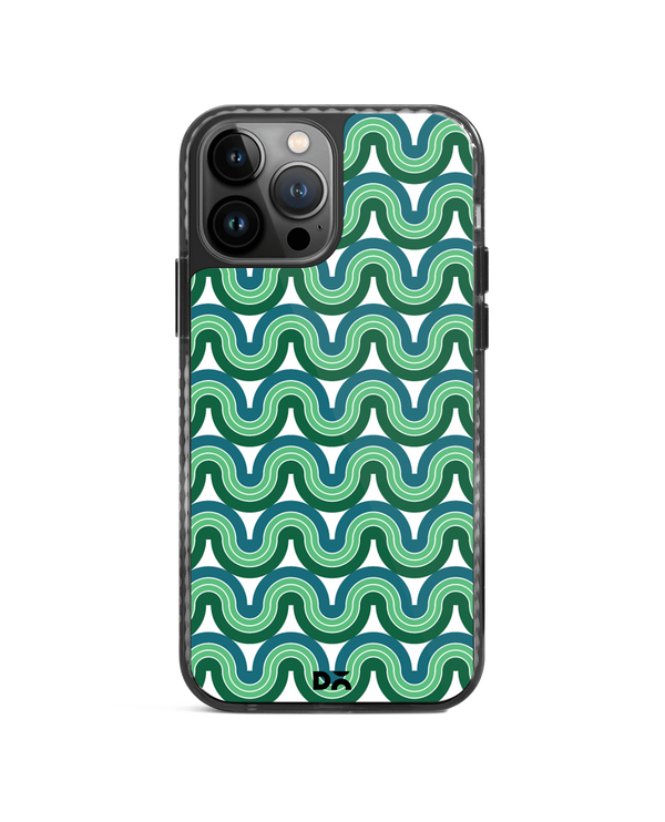 DailyObjects Wavey Green Stride 2.0 Phone Case Cover For iPhone 14 Pro Max