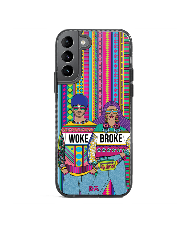 DailyObjects Woke Broke Couple Stride 2.0 Case Cover For Samsung Galaxy S21