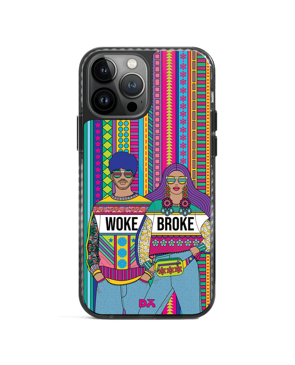 DailyObjects Woke Broke Couple Stride 2.0 Case Cover For iPhone 13 Pro Max