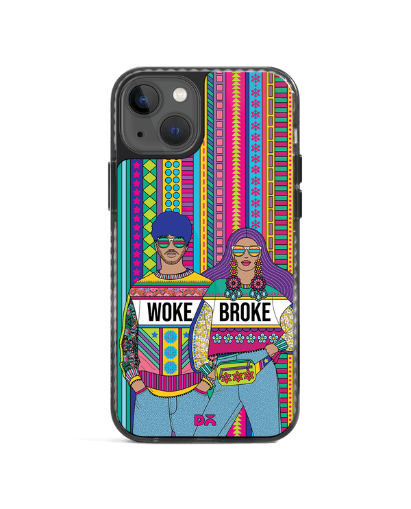 DailyObjects Woke Broke Couple Stride 2.0 Phone Case Cover For iPhone 14
