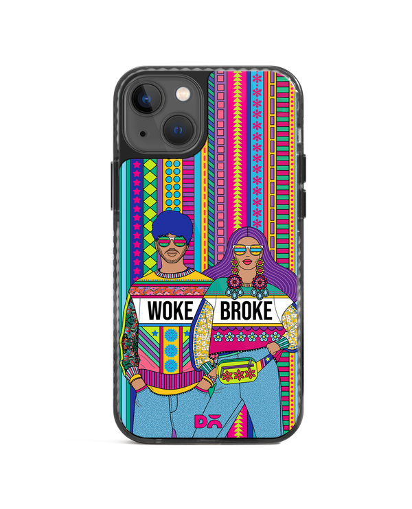 Woke Broke Couple Stride 2.0 Phone Case Cover For iPhone 15 Plus