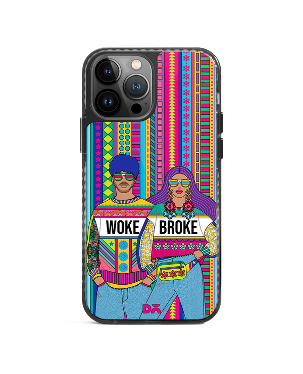 DailyObjects Woke Broke Couple Stride 2.0 Phone Case Cover For iPhone 15 Pro