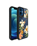 DailyObjects Yellow Hibiscus Black Hybrid Clear Case Cover For iPhone 12 Mini