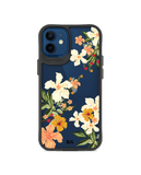DailyObjects Yellow Hibiscus Black Hybrid Clear Case Cover For iPhone 12 Mini