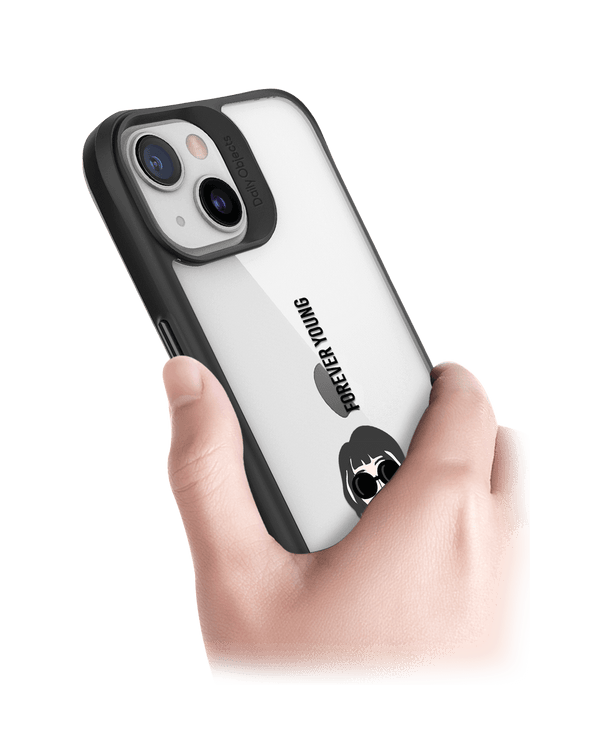 DailyObjects Young At Heart Black Hybrid Clear Case Cover For iPhone 13 Mini