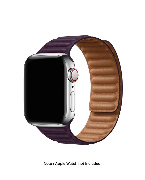 Poppy Leather Link Apple WatchBand