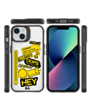 DailyObjects Designer Life Black Hybrid Clear Case Cover For iPhone 13 Mini