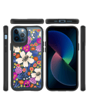 DailyObjects Dusty Balloonflower Black Hybrid Clear Case Cover For iPhone 12 Pro Max