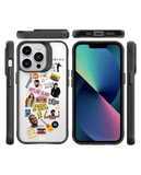 Ear Candy Black Hybrid Clear Phone Case Cover For iPhone 14 Pro