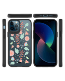 DailyObjects Ferns And Petals Black Hybrid Clear Case Cover For iPhone 12 Pro Max