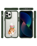 DailyObjects Flower Bunny Green Hybrid Clear Case Cover For iPhone 11 Pro Max