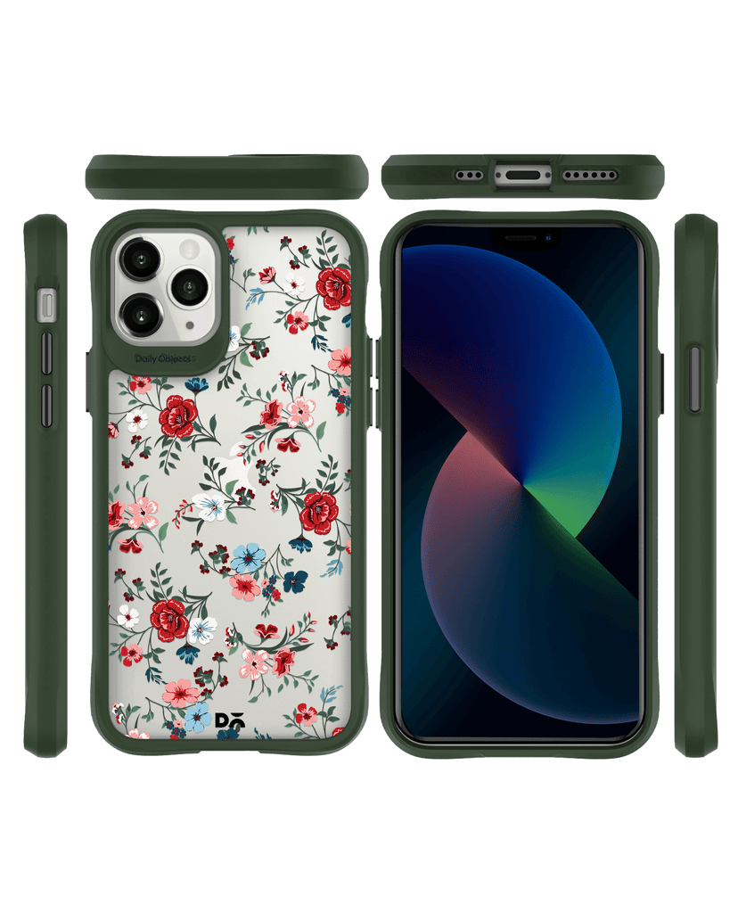 DailyObjects Flower Sheet Green Hybrid Clear Case Cover For iPhone 11 Pro Max