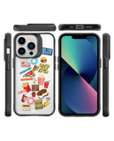 Food Coma Black Hybrid Clear Phone Case Cover For iPhone 14 Pro