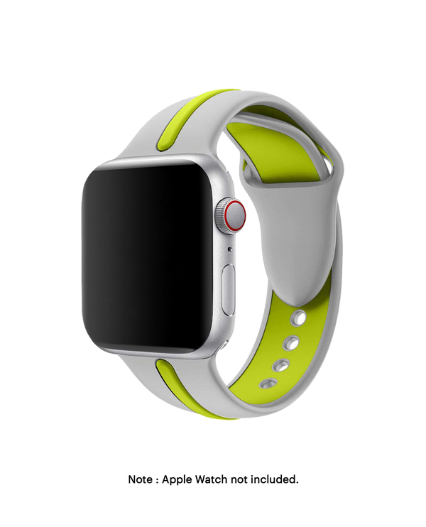 Black-Gray Two Tone Silicone Apple WatchBand