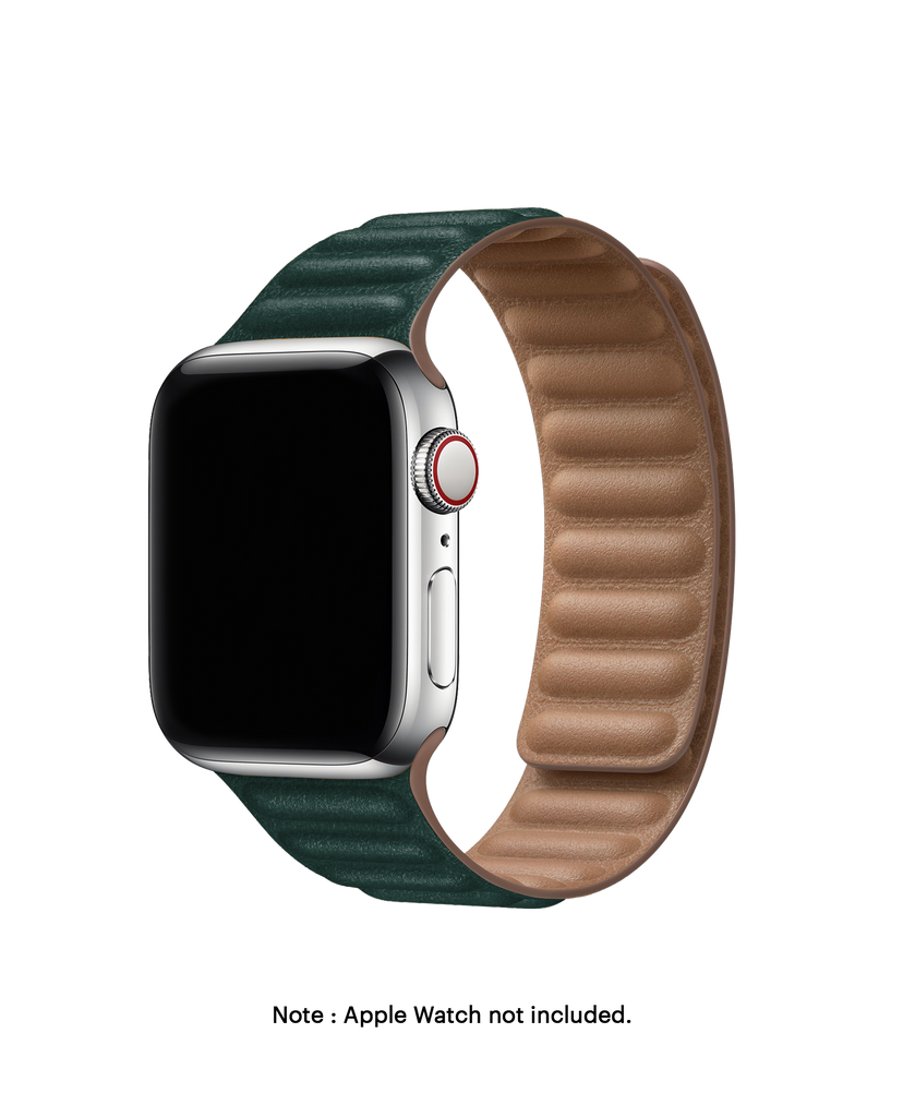 Poppy Leather Link Apple WatchBand