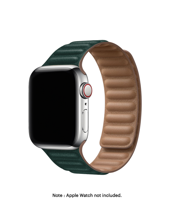Poppy Leather Link Apple WatchBand