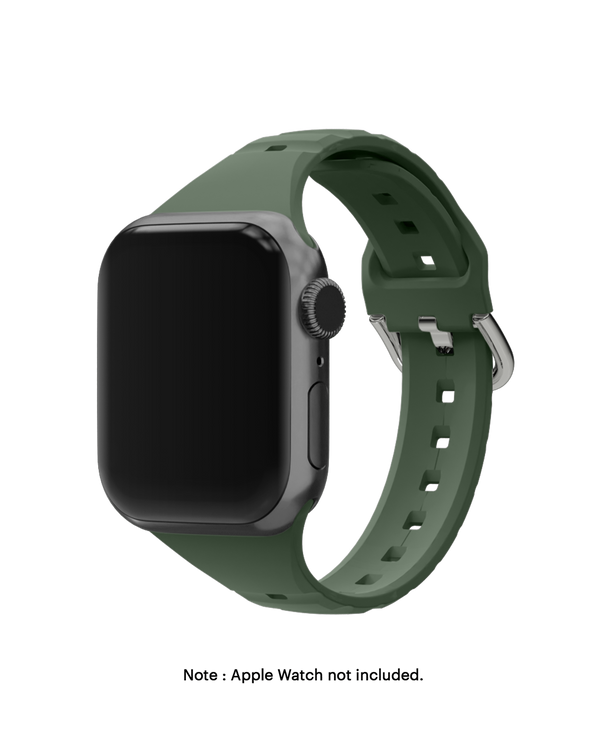 Grey Ribbed Silicone Apple WatchBand (42/44/45/49mm)