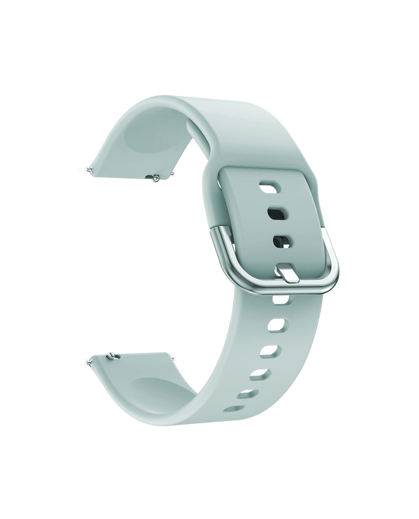 Black Silicone Buckle WatchBand for Samsung/OnePlus/Fitbit Smartwatches (20mm)