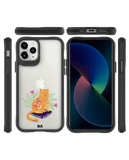 DailyObjects Happy Kitty Black Hybrid Clear Case Cover For iPhone 11 Pro Max