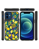 DailyObjects Lemony Leafy Black Hybrid Clear Case Cover For iPhone 12 Mini