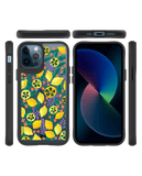 DailyObjects Lemony Leafy Black Hybrid Clear Case Cover For iPhone 12 Pro Max