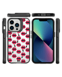 DailyObjects Lipstick Icon Black Hybrid Clear Phone Case Cover For iPhone 14 Pro