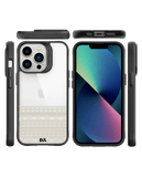 DailyObjects Mandala Band Off White Black Hybrid Clear Phone Case Cover For iPhone 14 Pro