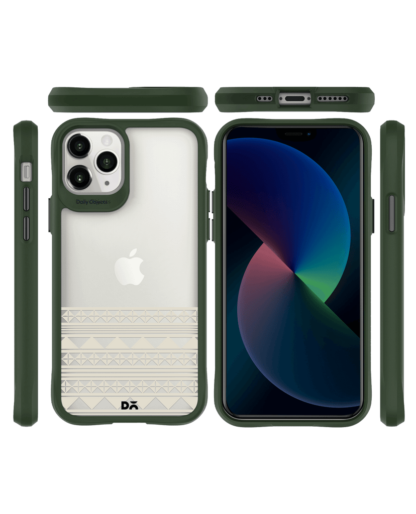 DailyObjects Mandala Band Off White Green Hybrid Clear Case Cover For iPhone 11 Pro Max