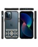 DailyObjects Mandala Tattoo Off White Black Hybrid Clear Case Cover For iPhone 12 Pro Max