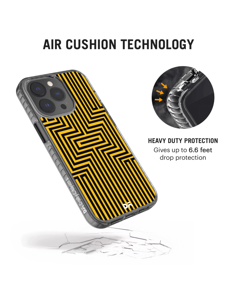 DailyObjects Maze Ochre Stride 2.0 Case Cover For iPhone 13 Pro