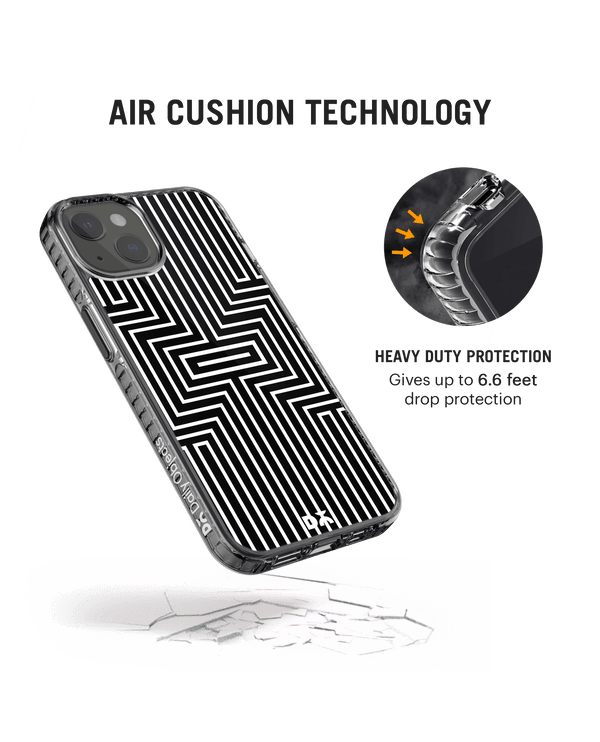 DailyObjects Maze White Stride 2.0 Case Cover For iPhone 13