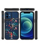 DailyObjects Melody Birds Black Hybrid Clear Case Cover For iPhone 12 Mini