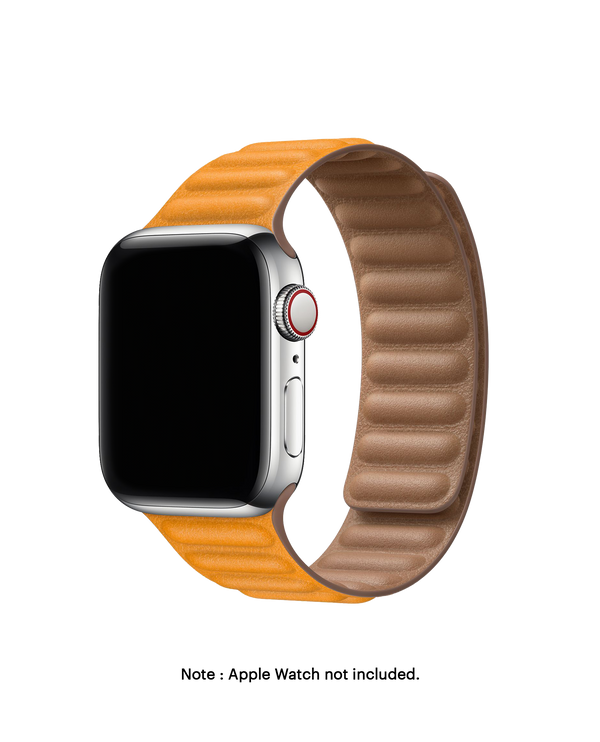 Poppy Leather Link Apple WatchBand