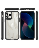 DailyObjects Off White Feathers Black Hybrid Clear Case Cover For iPhone 11 Pro Max