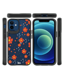DailyObjects Orange Cosmos Black Hybrid Clear Case Cover For iPhone 12 Mini