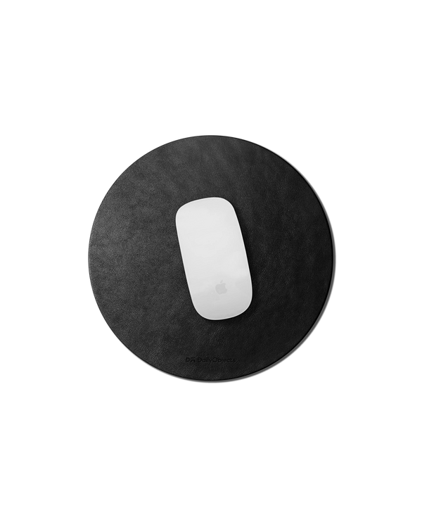 Orb Vegan Leather Mouse Pad (Black)