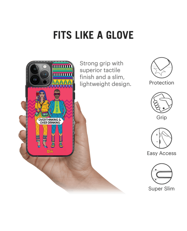 DailyObjects Overthinking & Overdrinking Stride 2.0 Phone Case Cover For iPhone 14 Pro