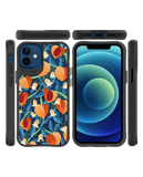 DailyObjects Peachy Peaches Black Hybrid Clear Case Cover For iPhone 12 Mini
