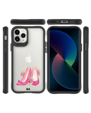 DailyObjects Pink Stilettos Black Hybrid Clear Case Cover For iPhone 11 Pro