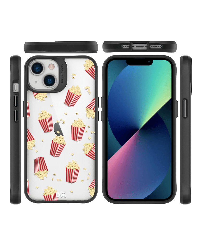 DailyObjects Popcorn Icon Black Hybrid Clear Case Cover For iPhone 13 Mini