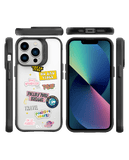 Positivity Black Hybrid Clear Phone Case Cover For iPhone 14 Pro