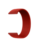 Red Braided Solo Loop WatchBand for Samsung/OnePlus/Fitbit Smartwatches (20mm)